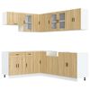 vidaXL Set Mobili da Cucina 11 pz Porto Rovere Sonoma in Truciolato