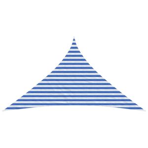 vidaXL Telo Ombra 3 x 3 x 4,2 m HDPE Triangolare Blu e Bianco