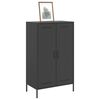 vidaXL Credenza Nera 68x39x113 cm in Acciaio