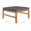 vidaXL Set Divani Giardino 10 pz Cuscini Grigi Legno Massello di Teak