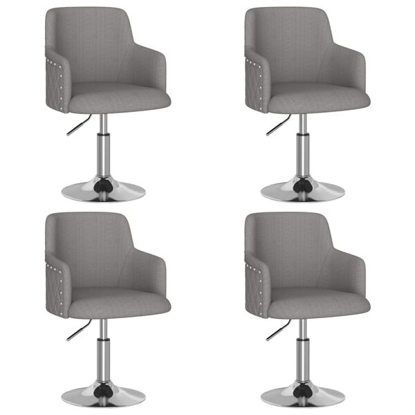 vidaXL Sedie da Pranzo 4 pz Grigio Scuro in Tessuto