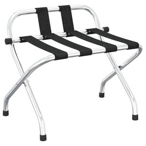 vidaXL Portapacchi con schienale argento 56x39x52cm