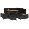 vidaXL Set Divano da Giardino 9 pz 8-Numero di posti Nero Poly Rattan