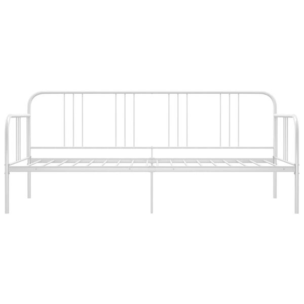 vidaXL Divano Letto Bianco in Metallo 90x200 cm
