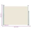 vidaXL Tenda Laterale Retrattile per Patio 140x500 cm Crema