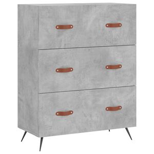 vidaXL Credenza Grigio Cemento 69,5x34x90 cm in Legno Multistrato