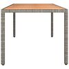 vidaXL Tavolo Giardino Piano Legno Grigio Polyrattan e Massello Acacia