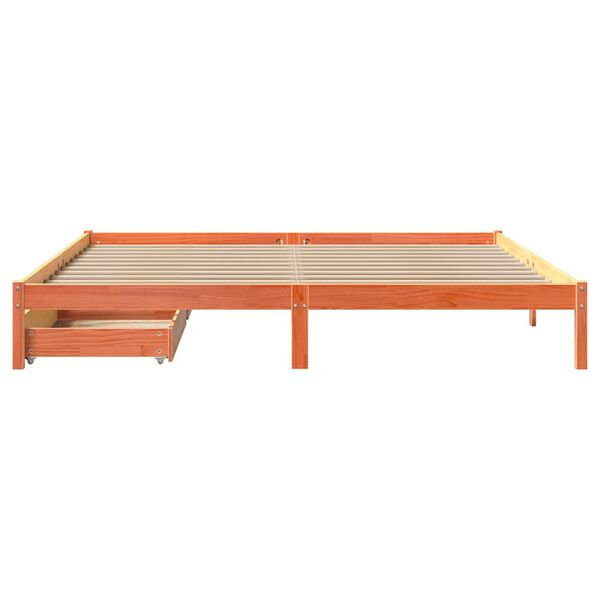 vidaXL Letto senza Materasso Marrone Cera 180x200 cm in Legno di Pino