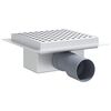 vidaXL Scarico doccia a pois Argento 15 x 15 cm Acciaio Inox 304