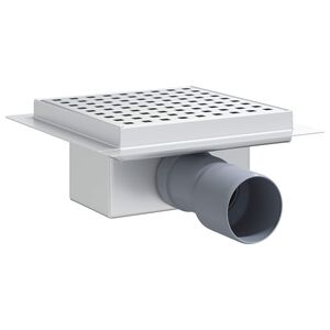 vidaXL Scarico doccia a pois Argento 15 x 15 cm Acciaio Inox 304
