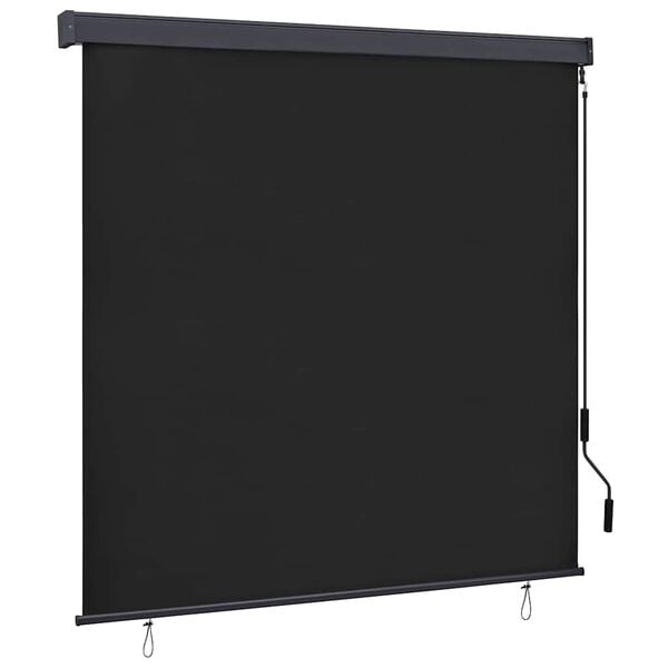 vidaXL Tenda a Rullo Esterna Rigato Antracite 180 x 250 cm Tessuto