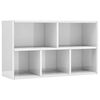 vidaXL Libreria/Credenza Bianco Lucido 50x25x80 cm Legno Multistrato