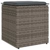 vidaXL Sgabelli Giardino con Cuscini 2 pz Grigio 40x40x43cm Polyrattan