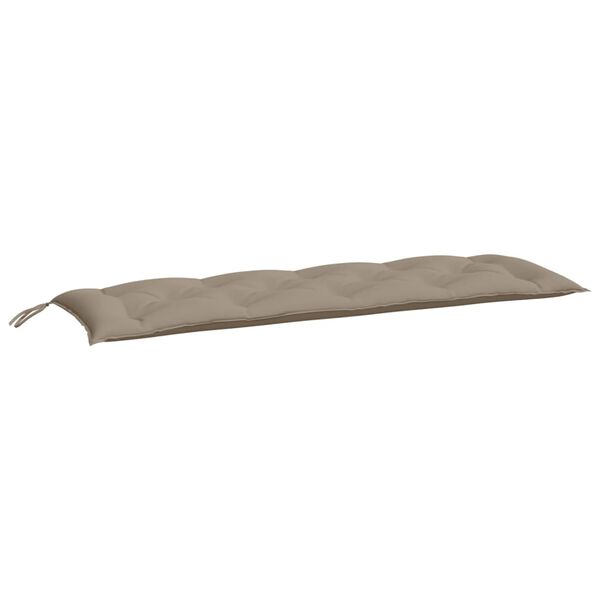 vidaXL Cuscini Panca da Giardino 2pz Tortora 150x50x7cm Tessuto Oxford