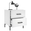 vidaXL Comodino Bianco 40x35x47,5 cm in Legno Multistrato