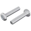 vidaXL Vite con Testa Bloccante 2 pz Argento M6 x 30 mm Acciaio