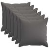 vidaXL Federa 6 pz HOUTEN Grigio Chiaro 80 x 80 cm Lino