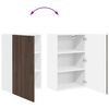 vidaXL Mobile da cucina con lo scaffale Rovere Marrone 50 x 31 x 80 cm