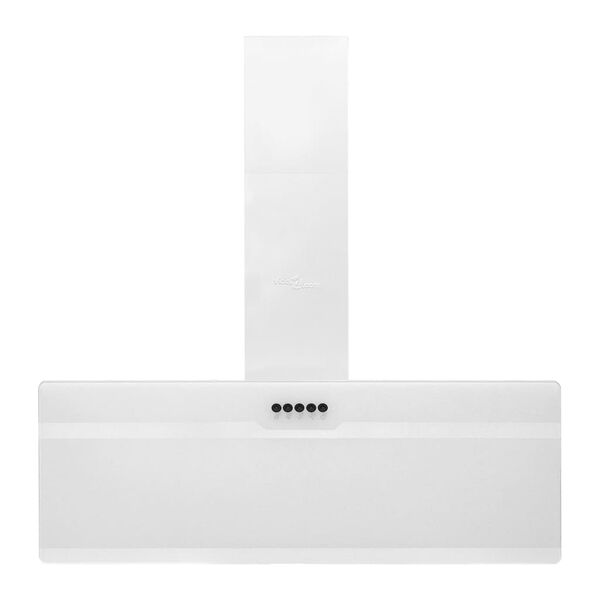 vidaXL Cappa a Parete 90 cm in Acciaio e Vetro Temperato Bianco