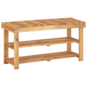 vidaXL Scarpiera 90x32x46 cm in Legno Massello di Acacia