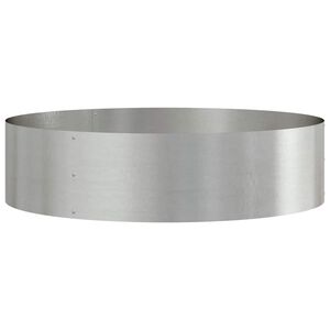 vidaXL Anello per vaso Argento 80 x 80 x 20 cm Acciaio inossidabile