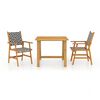 vidaXL Set Mobili da Pranzo per Giardino 3 pz Legno Massello di Acacia