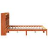 vidaXL Letto Libreria senza Materasso Marrone Cera 140x200 cm in Pino