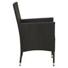 vidaXL Set da Pranzo da Giardino 9 pz con Cuscini in Polyrattan Nero