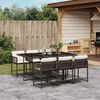 vidaXL Set da Pranzo da Giardino 7pz con Cuscini in Polyrattan Marrone
