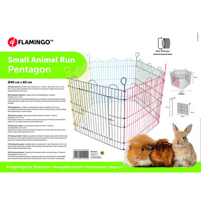 FLAMINGO Recinto per Conigli 5 pz Pentagon 90x60 cm Multicolore