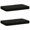 vidaXL Cuscini per Panchina a 2 Pezzi VUGHT 2 pcs 100% Poliestere Nero