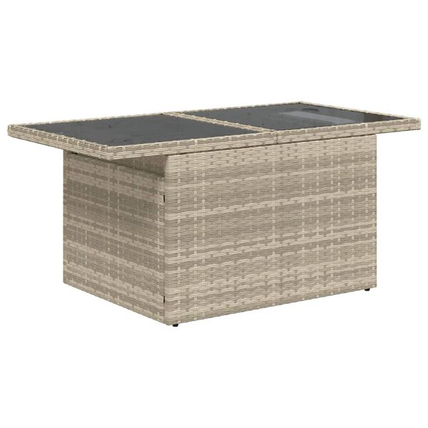 vidaXL Set Divano Giardino 10 pz con Cuscini Grigio Chiaro Polyrattan