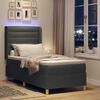 vidaXL Letto a molle con materasso Grigio 80 x 200 cm Tessuto