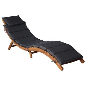 vidaXL Lettini Sole Legno di Acacia Massello Grigio Scuro