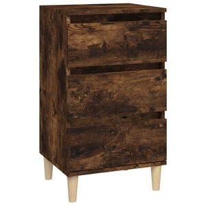 vidaXL Comodino Rovere Fumo 40x35x70 cm Legno Multistrato