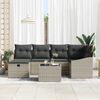 vidaXL Set di divani 7 pcs Grigio chiaro e grigio polyrattan