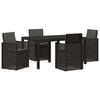 vidaXL Set da Pranzo per Giardino 5 pz Antracite PP