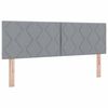 vidaXL Testiera Grigio chiaro 160 cm Tessuto