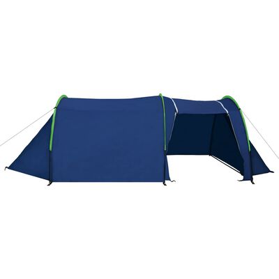 vidaXL Tenda da Campeggio per 4 Persone Blu Marino/Verde