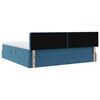 vidaXL Letto con Contenitore Blu Scuro 200 x 200 cm Velluto
