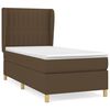 vidaXL Giroletto a Molle con Materasso Marrone Scuro 100x200cm Tessuto