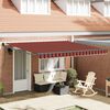 vidaXL Tenda Retrattile arancione e marrone 400 &times; 300 cm Tessuto