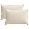 vidaXL Federa 2 pz HOUTEN Crema 30 x 50 cm Tessuto Chenille