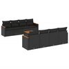 vidaXL Patio Sofa Set 8-Posti Black