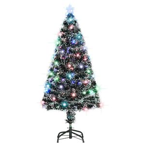 vidaXL Albero di Natale Preilluminato con Supporto e LED 120 cm Fibra Ottica