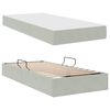 vidaXL Letto con contenitore e materasso Grigio chiaro 90 x 190 cm