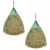 vidaXL Set 2 pz Reti per Fieno Rotonde 0,75x0,5 m PP