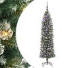 vidaXL Albero di Natale Artificiale Sottile Verde e Bianco 150 cm