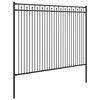 vidaXL Recinzione a picchetto Nero 200 x 200 cm
