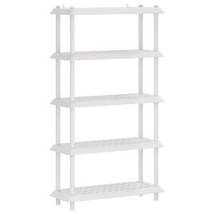 vidaXL Unit&agrave; di scaffalatura 5 livelli 100 x 40 x 177 cm PP Bianco